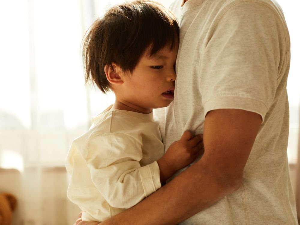 age regression - boy with older version of himself