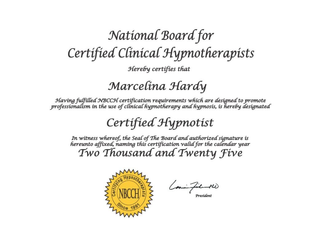 About 3 national board for certified clinical hypnotherapists