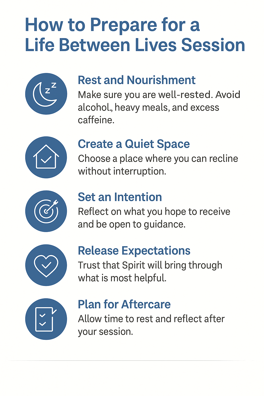 how to prepare for a life between lives session